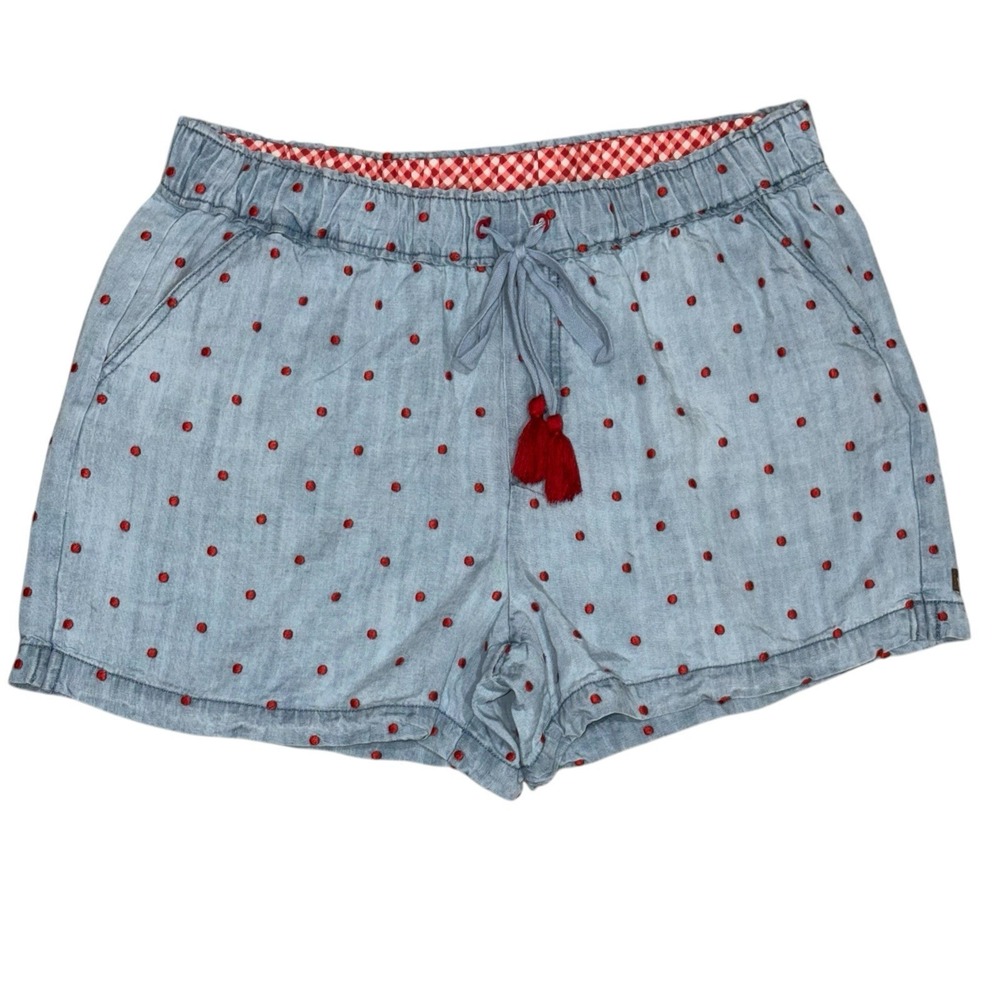 MATILDA JANE Enchanted Garden Cameron Chambray Dobby Shorts Sz M Summer Days